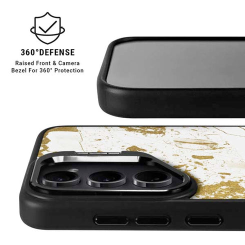 White Scattered Marble Galaxy S24 Ultra Kickstand Case