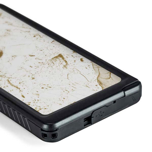 White Scattered Marble Galaxy S24 Ultra Waterproof Case