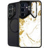 White Scattered Marble Galaxy S26 Kickstand Case