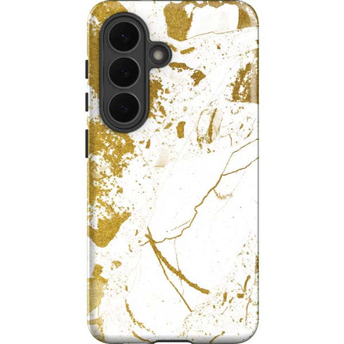 White Scattered Marble Galaxy S26 Plus Impact Case