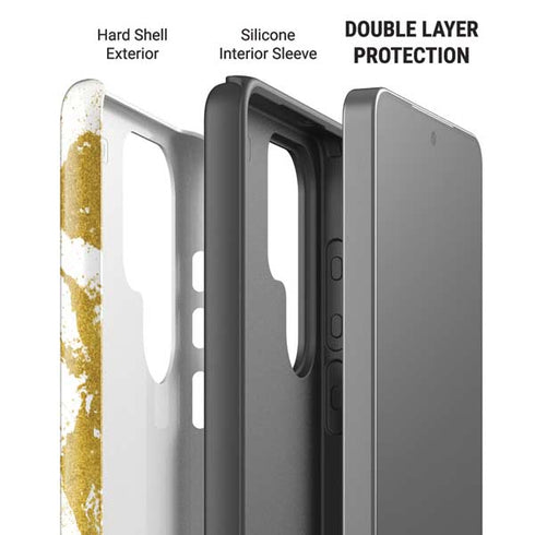 White Scattered Marble Galaxy S26 Ultra Impact Case