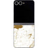 White Scattered Marble Galaxy Z Flip6 Skin