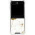 White Scattered Marble Galaxy Z Flip6 Clear Case