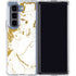 White Scattered Marble Galaxy Z Fold5 5G Clear Case
