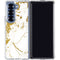 White Scattered Marble Galaxy Z Fold6 Clear Case