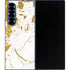 White Scattered Marble Galaxy Z Fold6 Skin