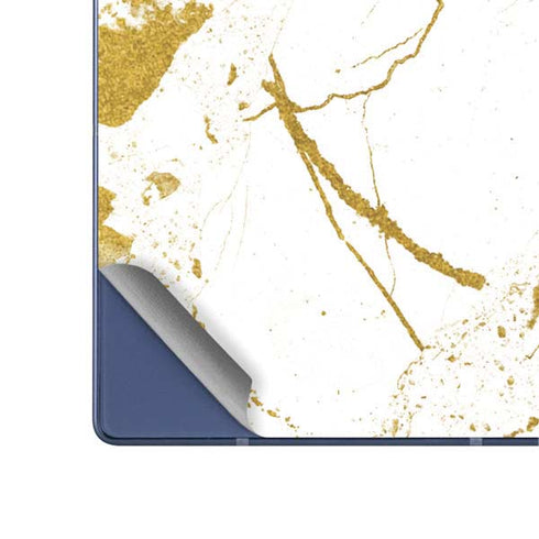 White Scattered Marble Galaxy Z Fold6 Skin
