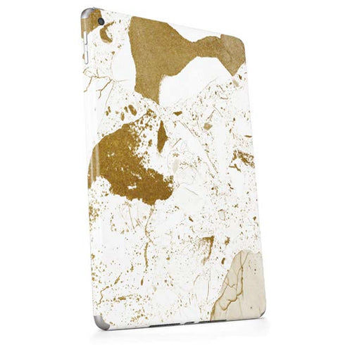 White Scattered Marble Apple iPad Skin