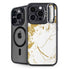 White Scattered Marble iPhone 13 Pro Kickstand Case