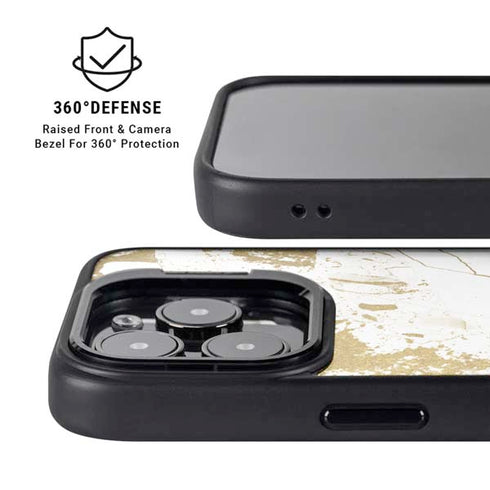 White Scattered Marble iPhone 13 Pro Kickstand Case