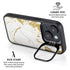 White Scattered Marble iPhone 14 Kickstand Case