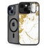 White Scattered Marble iPhone 14 Plus Kickstand Case