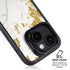 White Scattered Marble iPhone 14 Plus Kickstand Case