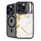 White Scattered Marble iPhone 14 Pro Kickstand Case