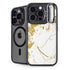 White Scattered Marble iPhone 14 Pro Max Kickstand Case