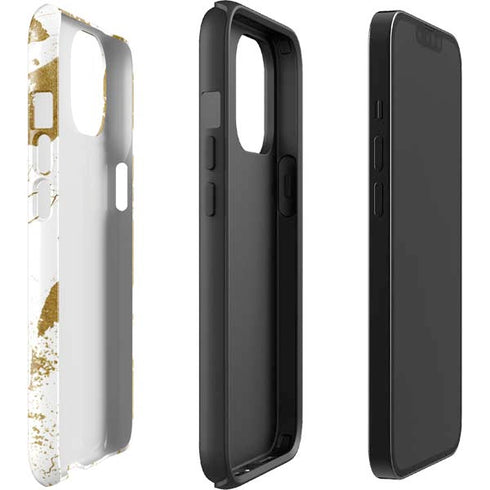 White Scattered Marble iPhone 15 Impact Case