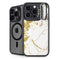 White Scattered Marble iPhone 15 Pro Kickstand Case