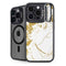 White Scattered Marble iPhone 15 Pro Max Kickstand Case