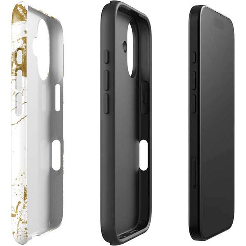 White Scattered Marble iPhone 16 Impact Case