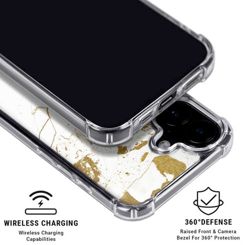White Scattered Marble iPhone 16 MagSafe Case