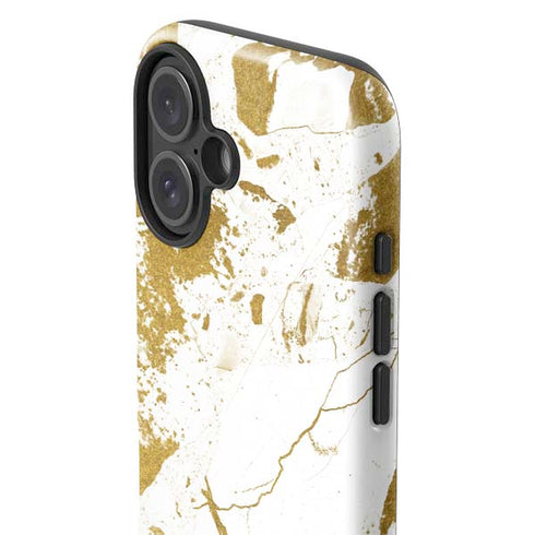 White Scattered Marble iPhone 16 Plus Impact Case