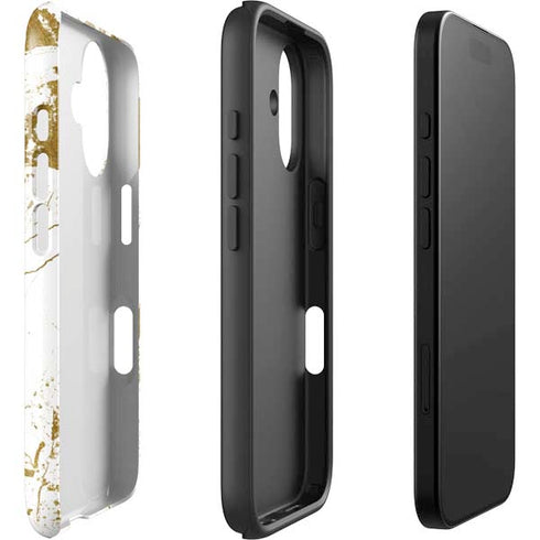 White Scattered Marble iPhone 16 Plus Impact Case