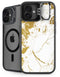 White Scattered Marble iPhone 16 Plus Kickstand Case