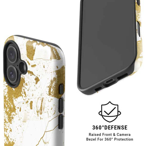 White Scattered Marble iPhone 16 Plus Magsafe Impact Case