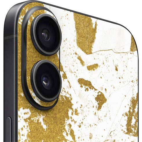 White Scattered Marble iPhone 16 Plus Skin