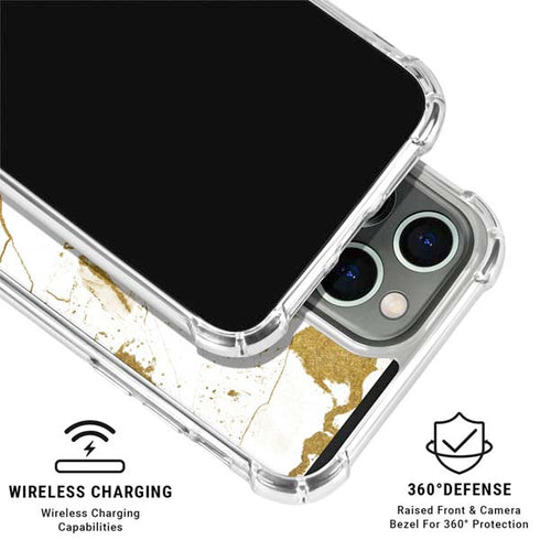 White Scattered Marble iPhone 16 Pro Clear Case
