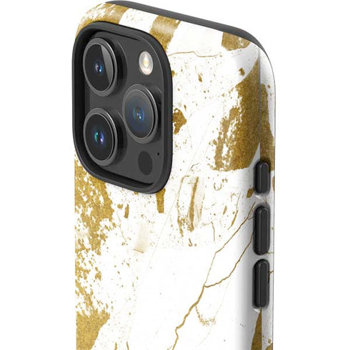 White Scattered Marble iPhone 16 Pro Impact Case
