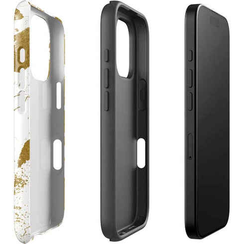 White Scattered Marble iPhone 16 Pro Impact Case