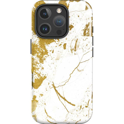 White Scattered Marble iPhone 16 Pro Magsafe Impact Case