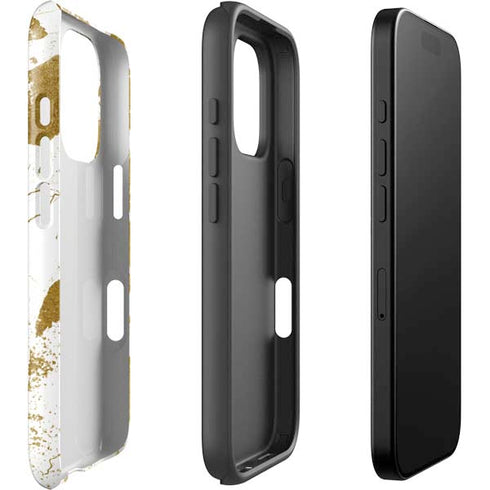 White Scattered Marble iPhone 16 Pro Max Impact Case