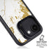 White Scattered Marble iPhone 16e Kickstand Case
