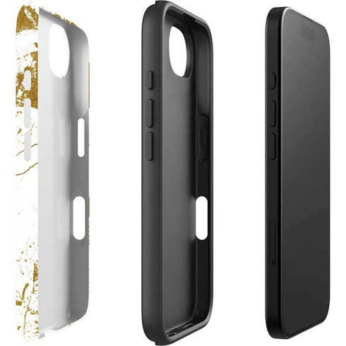 White Scattered Marble iPhone 16e Impact Case