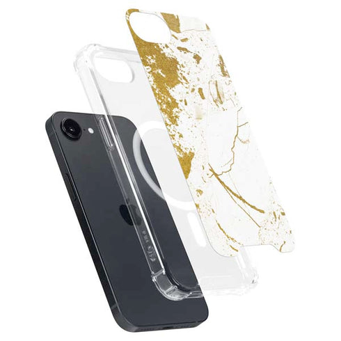 White Scattered Marble iPhone 16e MagSafe Case