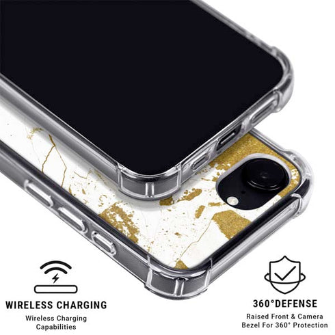 White Scattered Marble iPhone 16e MagSafe Case