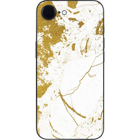 White Scattered Marble iPhone 16e Skin