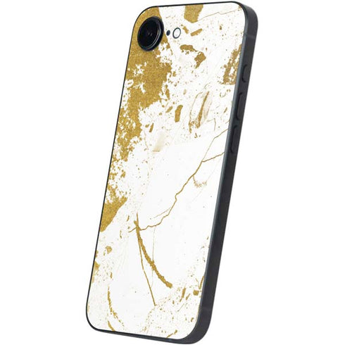 White Scattered Marble iPhone 16e Skin