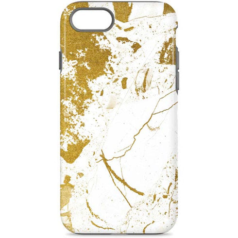 White Scattered Marble iPhone Cases