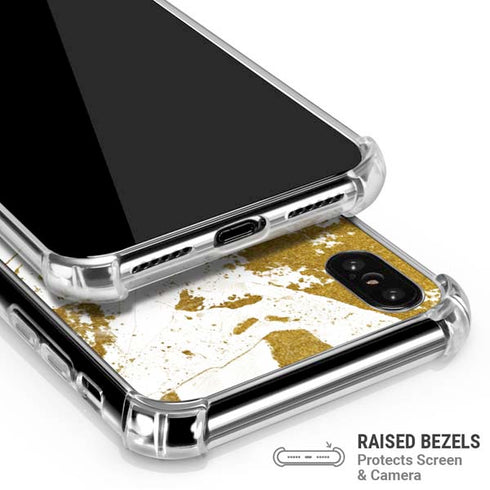 White Scattered Marble iPhone X/XS Clear Case
