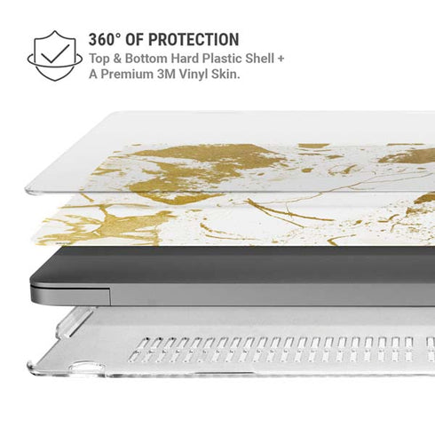White Scattered Marble MacBook Pro 14in (2021-24) Case plus Skin