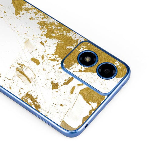White Scattered Marble Moto G Play 4G (2024) Skin
