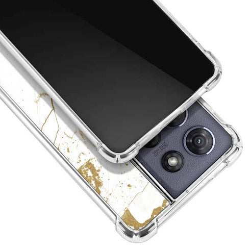 White Scattered Marble Moto G Play 5G (2025) Clear Case