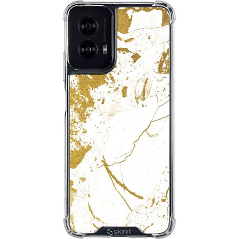 White Scattered Marble Moto G Power 5G (2024) Clear Case
