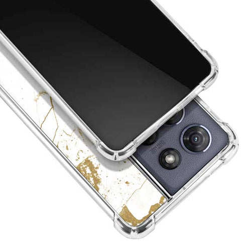White Scattered Marble Moto G Stylus 5G (2025) Clear Case