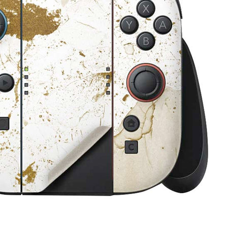 White Scattered Marble Nintendo Switch 2 (2025) Joy-Con Controller Skin