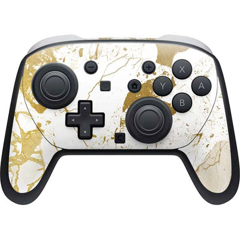 White Scattered Marble Nintendo Skins