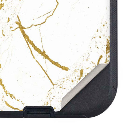 White Scattered Marble Otterbox Defender iPhone Skin